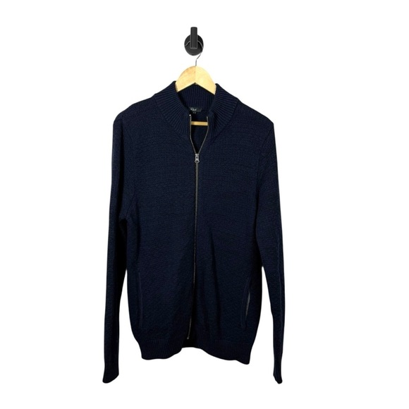 Rails Other - Rails Men’s Full Zip Wool Blend Knit Sweater in Navy Blue Size L